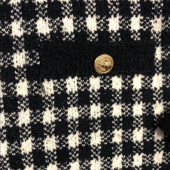 Aqua Black and White Knit Sweater xL - Picture 3 of 5